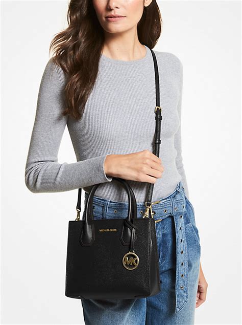 michael kors mercer center zip|Mercer Medium Pebbled Leather Crossbody Bag .